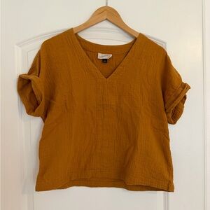 Mustard Textured Top
